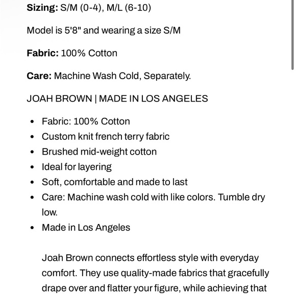 Joah Brown Luxe French Terry Retro 1/2 Zip - Picture 9 of 12